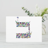 Hebrew Letter BET made with Gemstones 招待状 (スタンド正面)