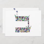 Hebrew Letter BET made with Gemstones 招待状 (正面/裏面)