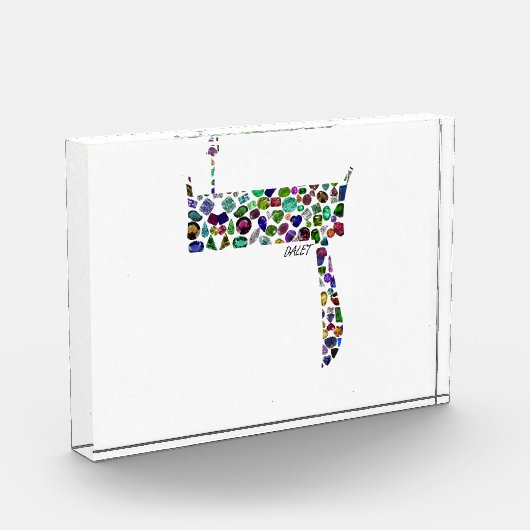 Hebrew Letter DALET made with Gemstones フォトブロック (左)