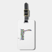 Hebrew Letter DALET made with Gemstones ラゲッジタグ (正面縦)