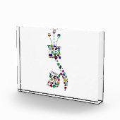 Hebrew Letter GIMMEL made with Gemstones フォトブロック (右)