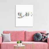 Hebrew Letter GIMMEL with Gemstones キャンバスプリント (インサイチュ (リビング))