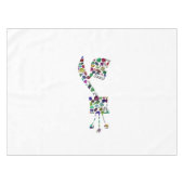 Hebrew Letter GIMMEL with Gemstones テーブルクロス (正面(横))