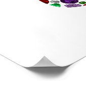 Hebrew Letter HEY made with Gemstones ポスター (角)