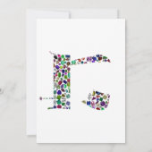 Hebrew Letter HEY made with Gemstones 招待状 (裏面)