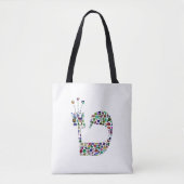 Hebrew Letter 'TET' made with Diamonds トートバッグ (正面)
