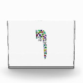 Hebrew Letter VAV made with Gemstones フォトブロック (正面)