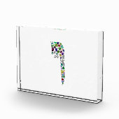 Hebrew Letter VAV made with Gemstones フォトブロック (右)