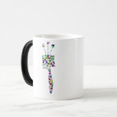 Hebrew Letter ZAIN made with Gemstones モーフィングマグカップ (正面左)