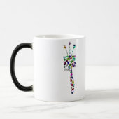 Hebrew Letter ZAIN made with Gemstones モーフィングマグカップ (左)