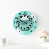 Hebrew Numbers ラージ壁時計 (ホーム)