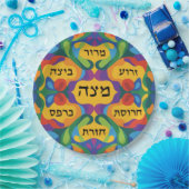 Hebrew Pesach Seder Plate for Passover Dinner ペーパープレート (パーティー)