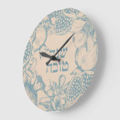 Hebrew Shana Tova Rosh Hashana Jewish New Year  ラージ壁時計 (傾斜)