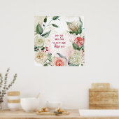 Hebrew Verse from Eshet Chayil - Woman of Valor ポスター (キッチン)