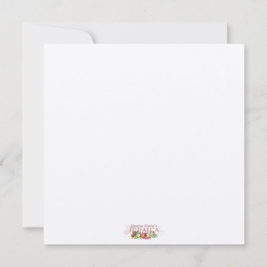 Hebrew with Water color Pomegranatesありがとう (裏面)