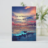 Hebrews 10:36 KJVバイブル聖句Pic Greeting Card カード (スタンド正面)