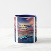 Hebrews 10:36 KJVバイブル聖句Pic Two-Tone マグカップ (中央)