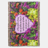 HEBREWS 11:1フローラデザイン スローブランケット (正面縦)