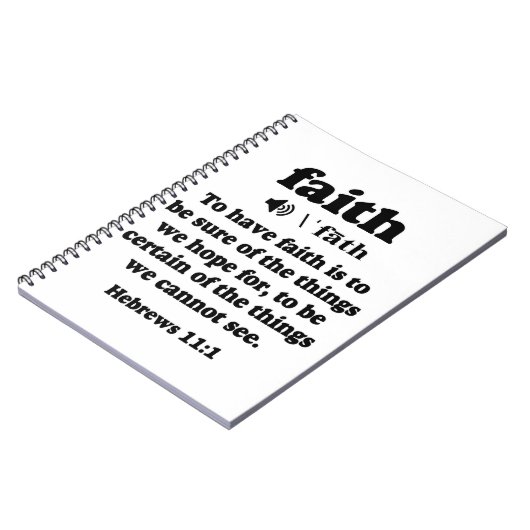 Hebrews 11-1信仰の定義 ノートブック (左側)