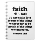 Hebrews 11-1信仰の定義 ノートブック (正面)