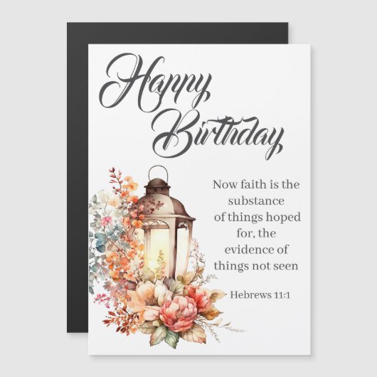 Hebrews 11:1 Christian Birthday Wishes (正面/裏面)