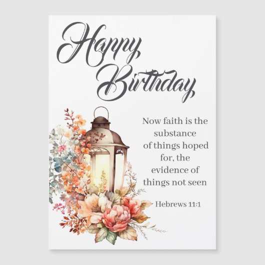Hebrews 11:1 Christian Birthday Wishes (正面)