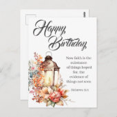 Hebrews 11:1 Christian Birthday Wishes ポストカード (正面/裏面)