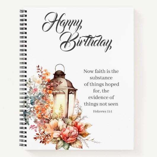 Hebrews 11:1 Christian Birthday Wishes Journal ノートブック (正面)