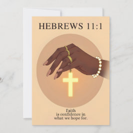 Hebrews 11:1 Faith Confidence Scripture Art シーズンカード