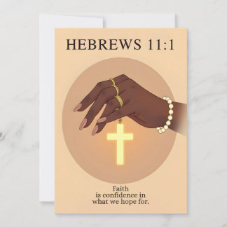 Hebrews 11:1 Faith Confidence Scripture Art シーズンカード