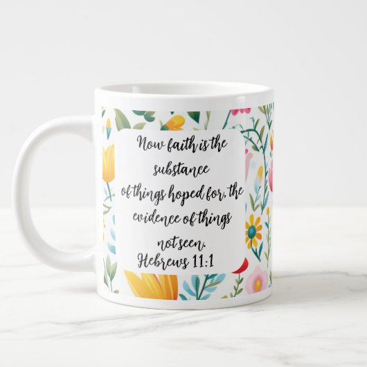 Hebrews 11:1 Giant Coffee Mug ジャンボコーヒーマグカップ (左)