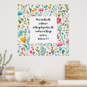 Hebrews 11:1 Poster ポスター (キッチン)