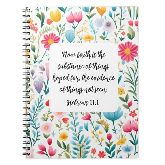Hebrews 11:1 Spiral Photo Notebook ノートブック (正面)
