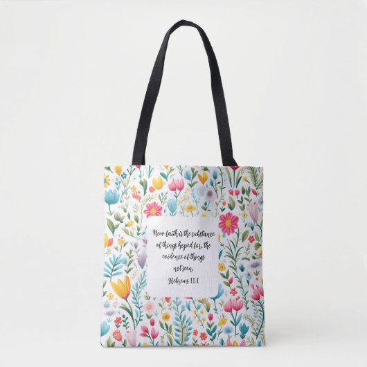 Hebrews 11:1 Tote Bag トートバッグ (正面)