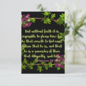 Hebrews 11:6 KJVバイブル聖句Pic Flat Greeting カード (スタンド正面)