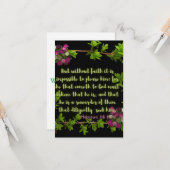 Hebrews 11:6 KJVバイブル聖句Pic Flat Greeting カード (正面/裏面インサイチュ)