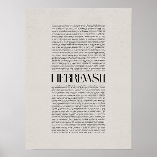 Hebrews 11, Bible Verse, Modern Bible, Scripture ポスター (正面)