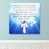 Hebrews 12:2 キャンバスプリント (インサイチュ (ウッドフロア))