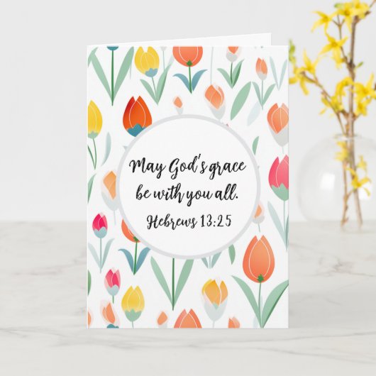 Hebrews 13:25 Greeting Card カード (黄色い花)