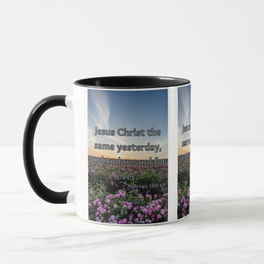 Hebrews 13:8 KJV聖書聖なる書物、 経典Pic 2-Tone Mug マグカップ (左)