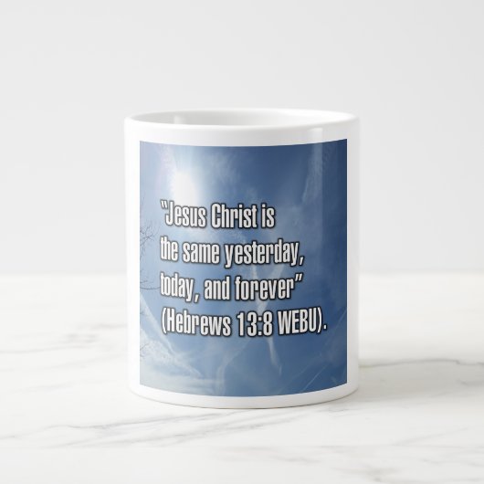 Hebrews 13:8 WEBU Mug ジャンボコーヒーマグカップ (正面)