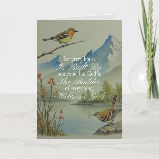 Hebrews 3:4 God the Builder Scripture | Christian  カード (正面)
