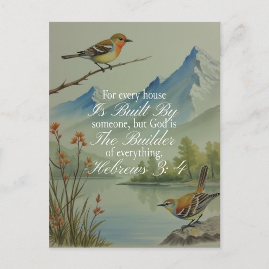 Hebrews 3:4 God the Builder Scripture | Christian  ポストカード (正面)