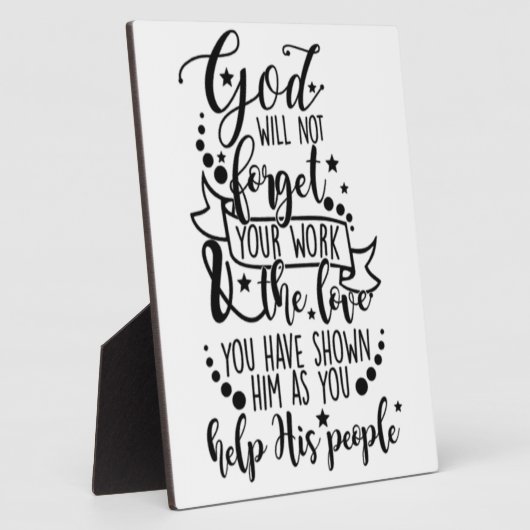 Hebrews 6:10ポスター フォトプラーク (側面)