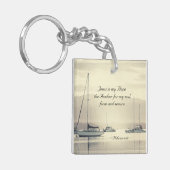 Hebrews 6:19イエス·いかり、私の魂、帆船 キーホルダー (正面左)