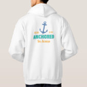 Hebrews 6:19 Hoodie Anchored in Christ Design パーカ (裏面)