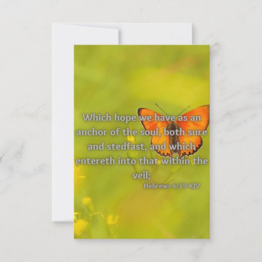 Hebrews 6:19 KJVバイブル聖なる書物、 経典Pic Greeting Card カード (正面)