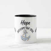 Hebrews 6:19 KJVバイブル聖句Two-Tone マグカップ (中央)