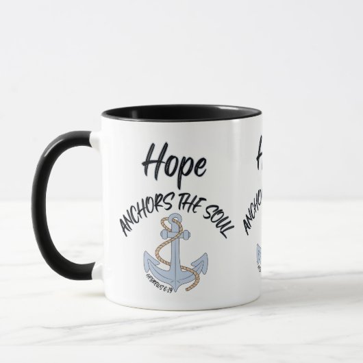 Hebrews 6:19 KJVバイブル聖句Two-Tone マグカップ (左)