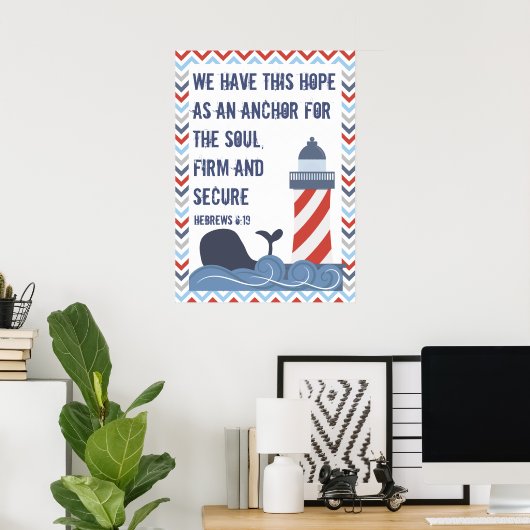 Hebrews 6:19 Large Poster ポスター (ホームオフィス)